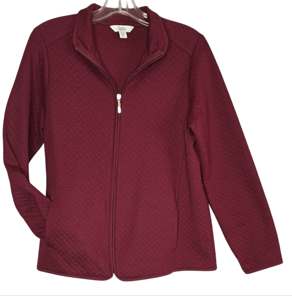 Croft & Barrow zip up light weight jacket size PM